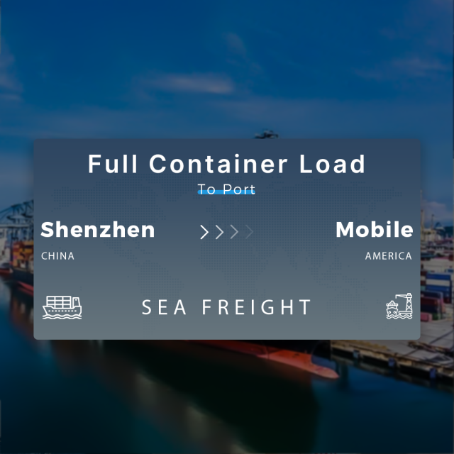 Shipping From Shenzhen To Mobile Full Container Load To Port