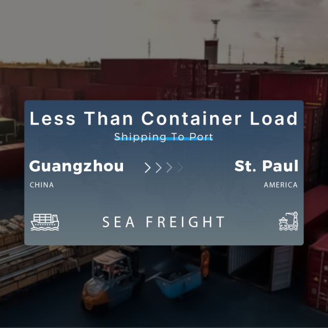 Shipping From Guangzhou To St. Paul Less Than Container Load Shipping To Port
