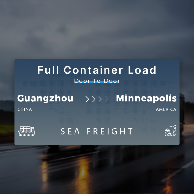 Shipping From Guangzhou To Minneapolis Full Container Load Door To Door
