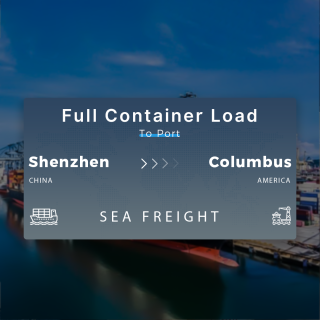 Shipping From Shenzhen To Columbus Full Container Load To Port