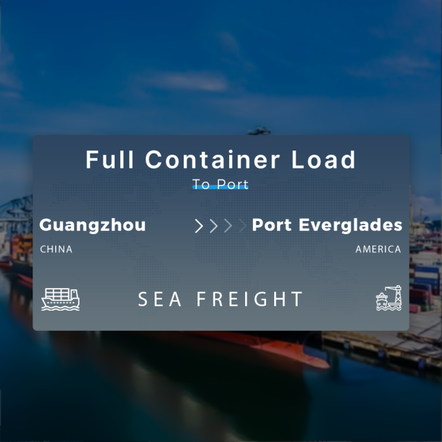 Shipping From Guangzhou To Port Everglades Full Container Load To Port