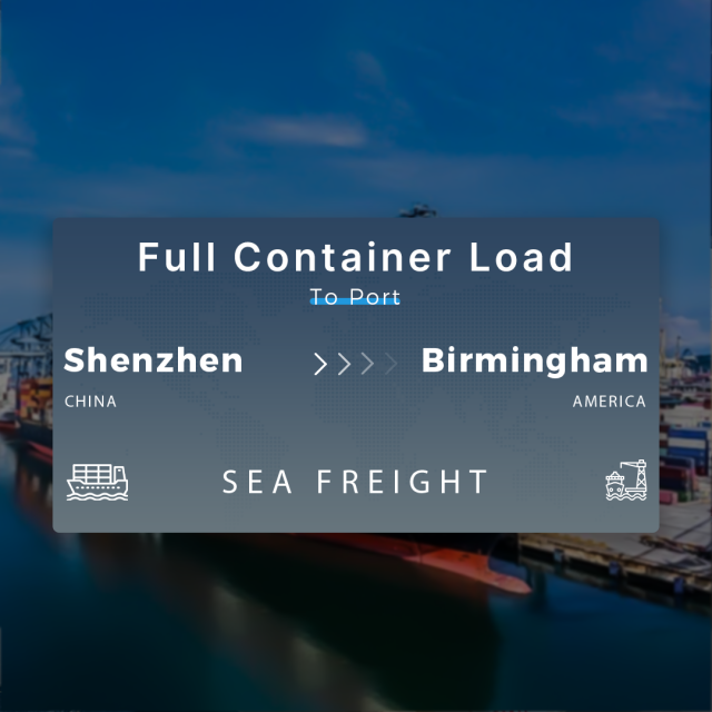 Shipping From Shenzhen To Birmingham Full Container Load To Port