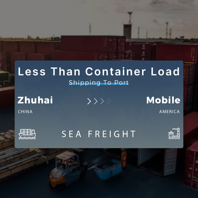 Shipping From Zhuhai To Mobile Less Than Container Load Shipping To Port