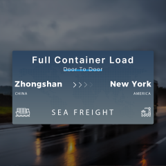 Shipping From Zhongshan To New York Full Container Load Door To Door
