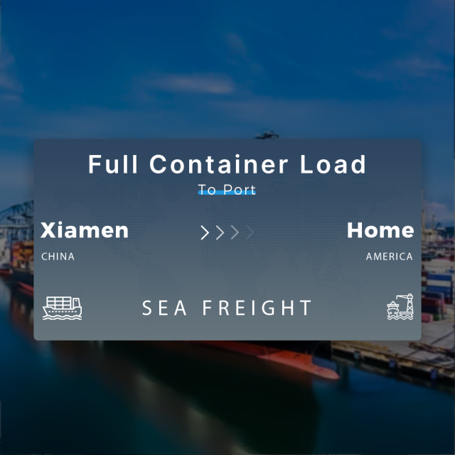 Shipping From Xiamen To Home Full Container Load To Port