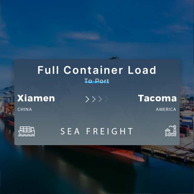 Shipping From Xiamen To Tacoma Full Container Load To Port