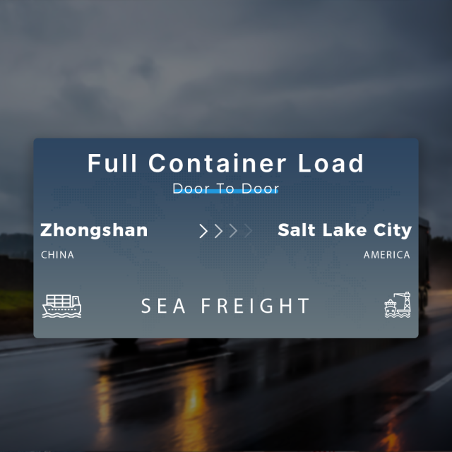 Shipping From Zhongshan To Salt Lake City Full Container Load Door To Door