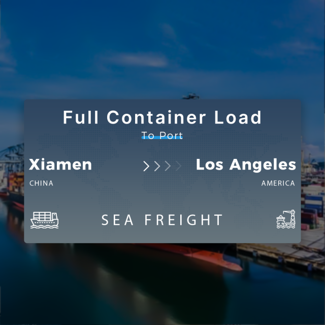 Shipping From Xiamen To Los Angeles Full Container Load To Port