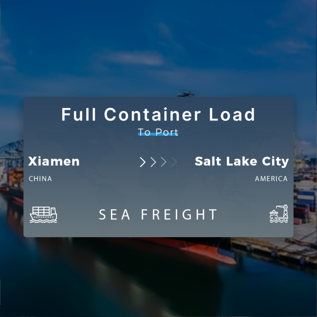 Shipping From Xiamen To Salt Lake City Full Container Load To Port