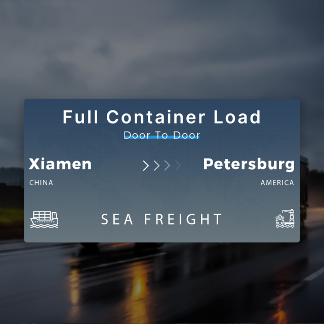 Shipping From Xiamen To Petersburg Full Container Load Door To Door
