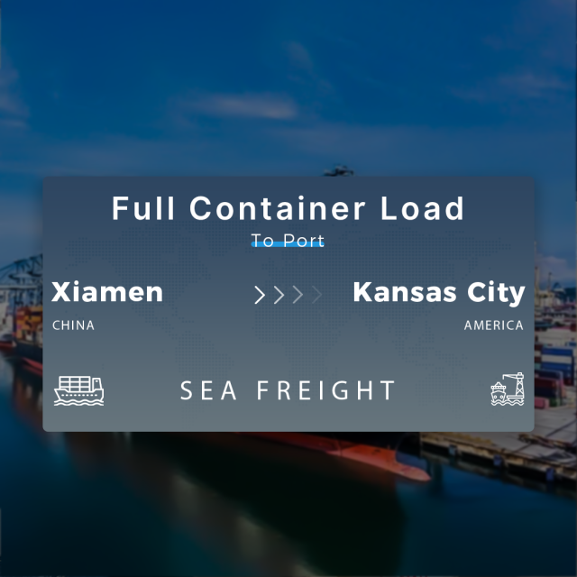 Shipping From Xiamen To Kansas City Full Container Load To Port