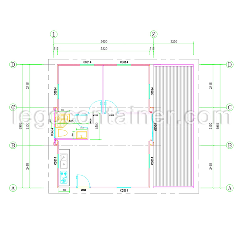 Prefabricated expandable container house