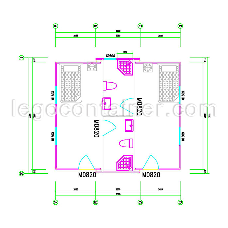 20ft 40ft expandable container house with solar energy