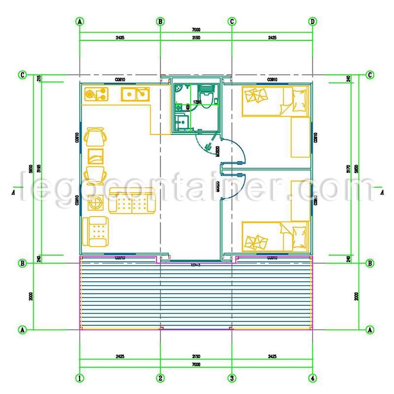 Container expandable house