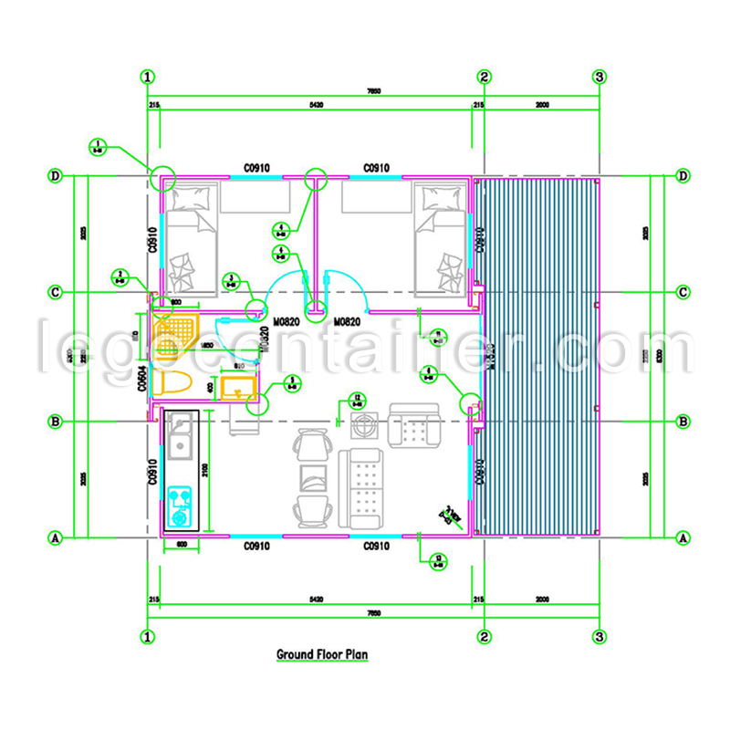 Prefabricated expandable container house