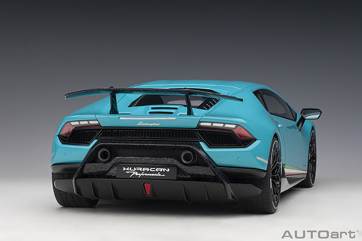 12077 1/12 LAMBORGHINI HURACAN PERFORMANTE (BLU GLAUCO/SOLID BLUE)