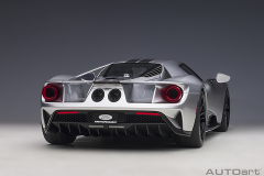 12108 1/12 FORD GT 2017 (INGOT SILVER/BLACK STRIPES)