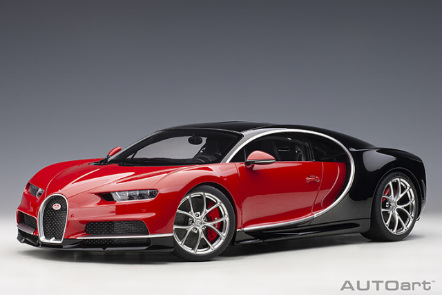 1/12 BUGATTI CHIRON 2017 (ITALIAN RED/NOCTURNE BLACK)