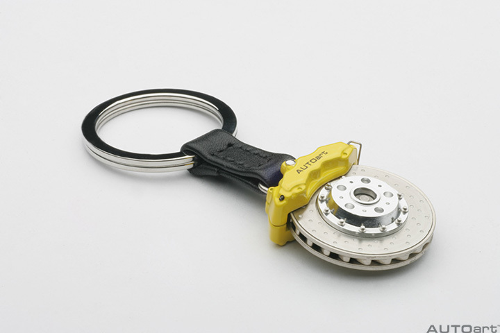 40092 BRAKE DISC KEYCHAIN (6-POTS CALIPER/YELLOW)