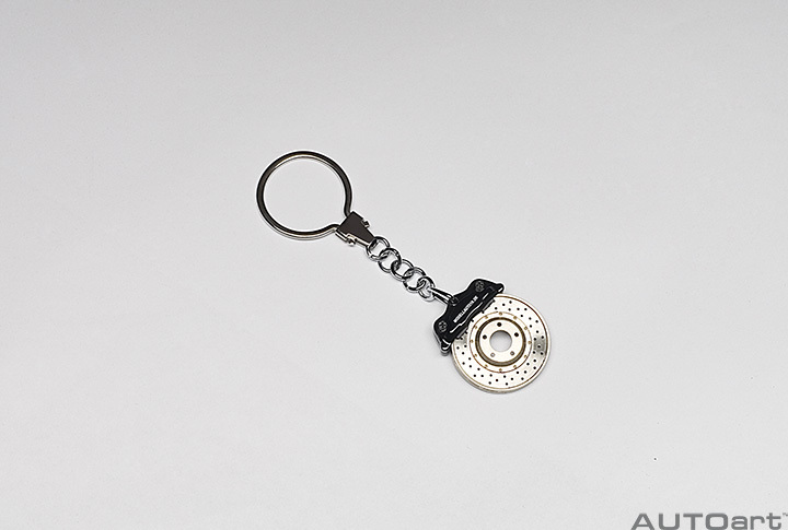 RACING BRAKE DISC KEYCHAIN (W/OMEGA SHAPE KEYRING)