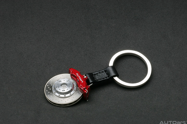 40091 BRAKE DISC KEYCHAIN (6-POTS CALIPER/RED)