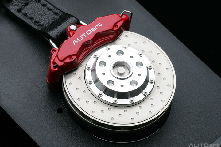 40091 BRAKE DISC KEYCHAIN (6-POTS CALIPER/RED)