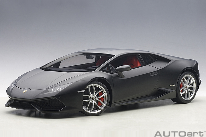 1/12 LAMBORGHINI HURACAN LP610-4 (亚光黑)（合金车体/塑脂外壳）