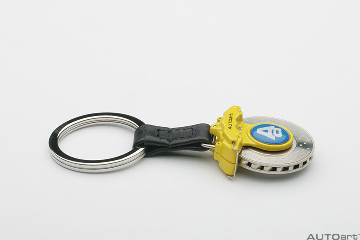 40092 BRAKE DISC KEYCHAIN (6-POTS CALIPER/YELLOW)