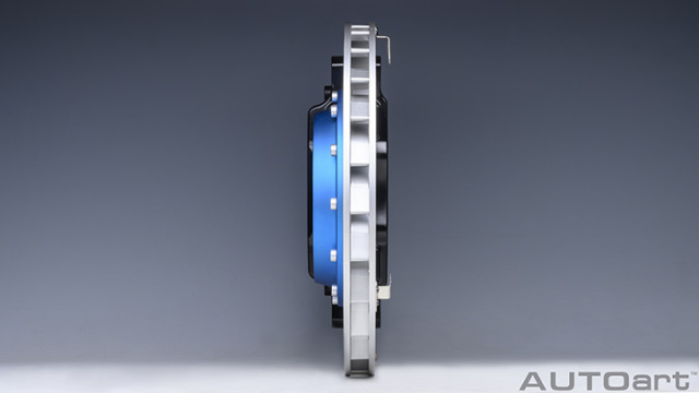 RACING BRAKE DISC. CLOCK (BLACK CALIPER/BLUE ANODIZE CENTRE) (BATTERY SIZE: AA)