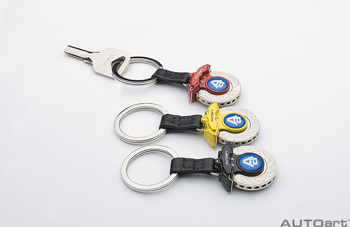 40093 BRAKE DISC KEYCHAIN (6-POTS CALIPER/BLACK)