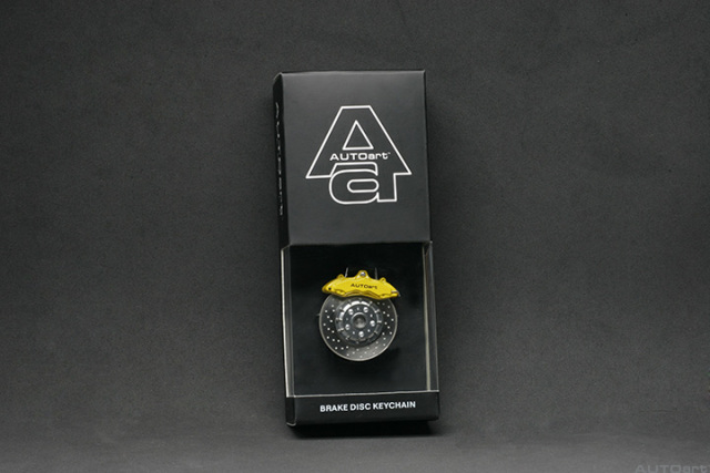 40092 BRAKE DISC KEYCHAIN (6-POTS CALIPER/YELLOW)