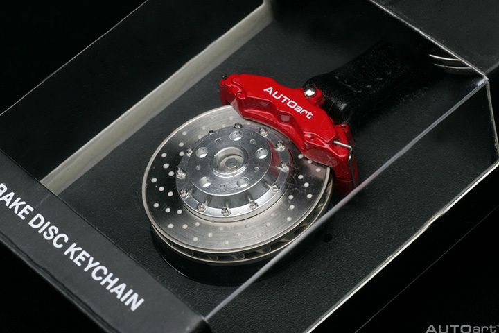 40091 BRAKE DISC KEYCHAIN (6-POTS CALIPER/RED)