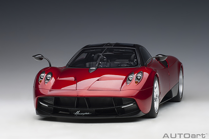 12234 1/12 PAGANI HUAYRA (METALLIC RED/SILVER WHEELS)