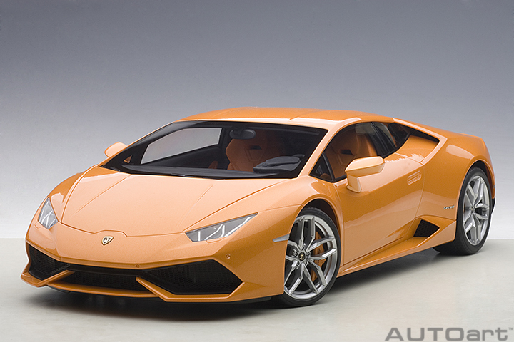 1/12 LAMBORGHINI HURACAN LP610-4 (金属珠光橙)（合金车体/塑脂车壳）