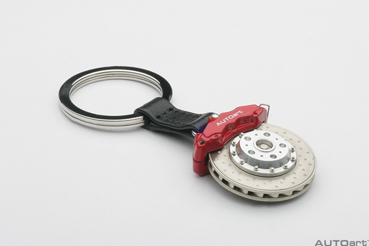 40091 BRAKE DISC KEYCHAIN (6-POTS CALIPER/RED)