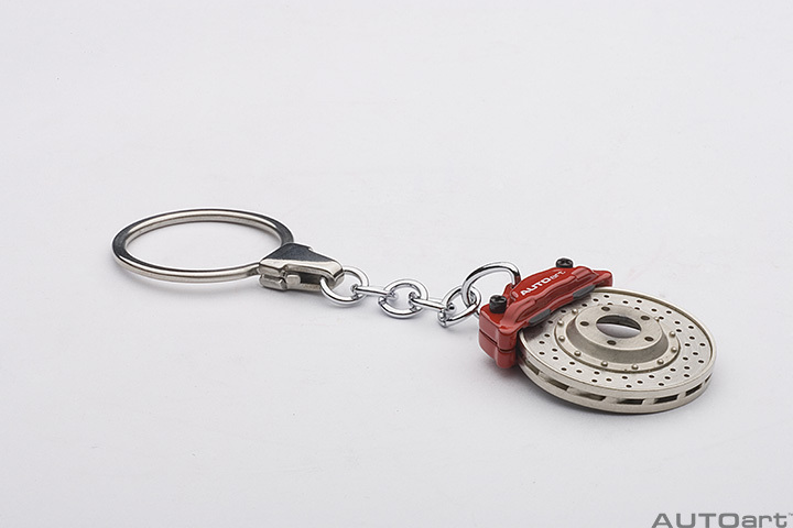 RACING BRAKE DISC KEYCHAIN (W/OMEGA SHAPE KEYRING)