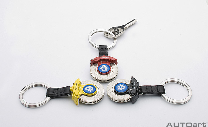 40093 BRAKE DISC KEYCHAIN (6-POTS CALIPER/BLACK)