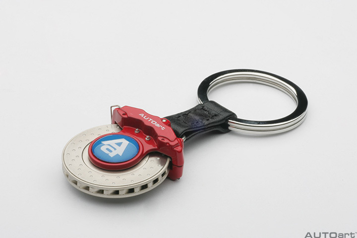 40091 BRAKE DISC KEYCHAIN (6-POTS CALIPER/RED)