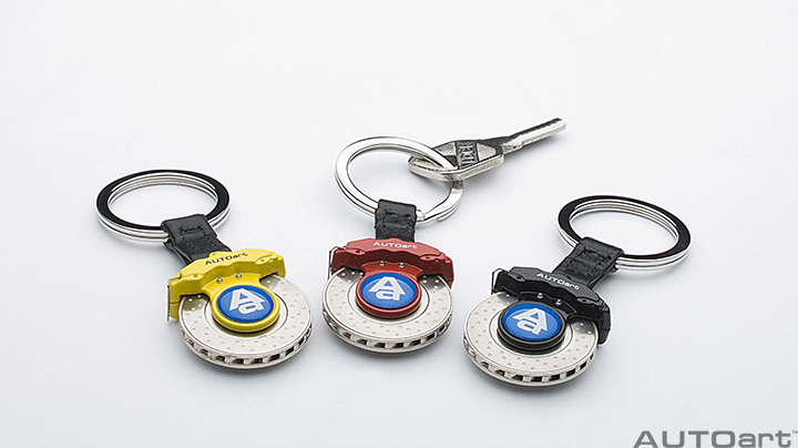 40093 BRAKE DISC KEYCHAIN (6-POTS CALIPER/BLACK)