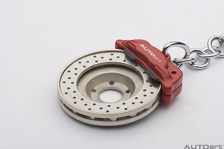 RACING BRAKE DISC KEYCHAIN (W/OMEGA SHAPE KEYRING)