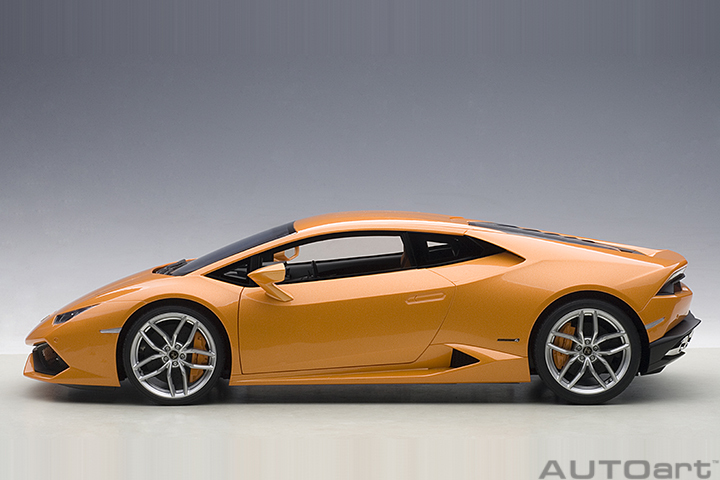 1/12 LAMBORGHINI HURACAN LP610-4 (金属珠光橙)（合金车体/塑脂车壳）