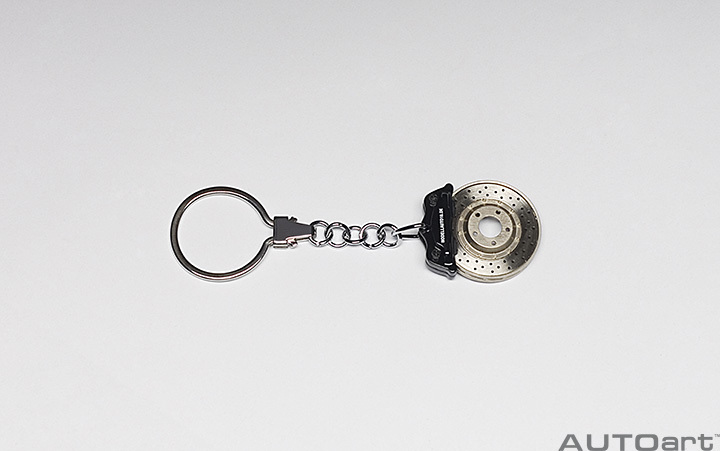 RACING BRAKE DISC KEYCHAIN (W/OMEGA SHAPE KEYRING)