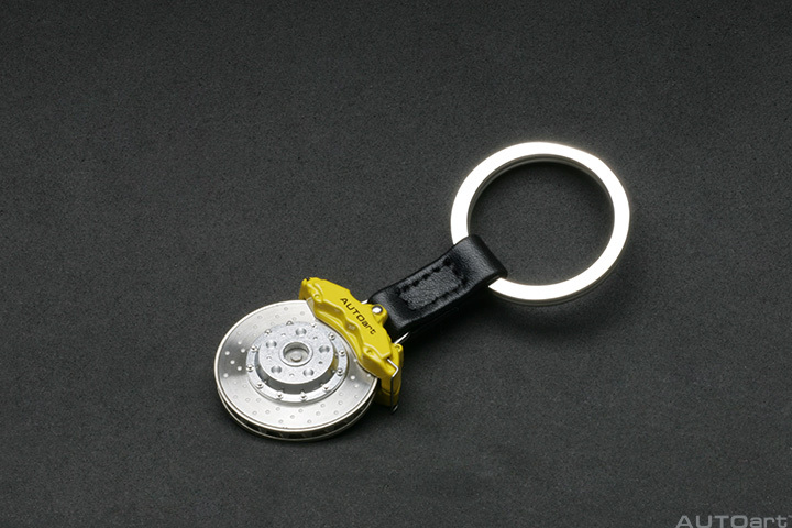 40092 BRAKE DISC KEYCHAIN (6-POTS CALIPER/YELLOW)