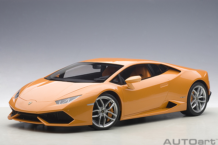 1/12 LAMBORGHINI HURACAN LP610-4 (金属珠光橙)（合金车体/塑脂车壳）