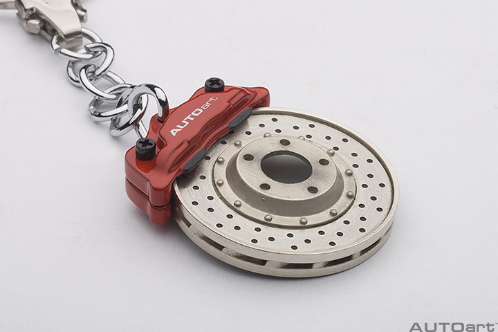 RACING BRAKE DISC KEYCHAIN (W/OMEGA SHAPE KEYRING)