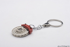 RACING BRAKE DISC KEYCHAIN (W/OMEGA SHAPE KEYRING)