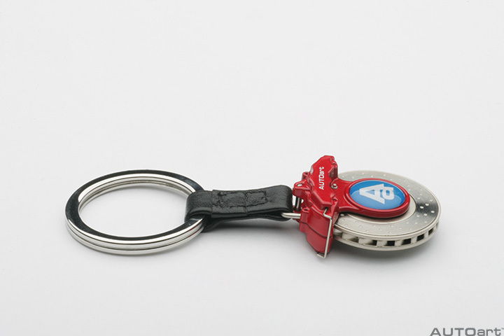 40091 BRAKE DISC KEYCHAIN (6-POTS CALIPER/RED)