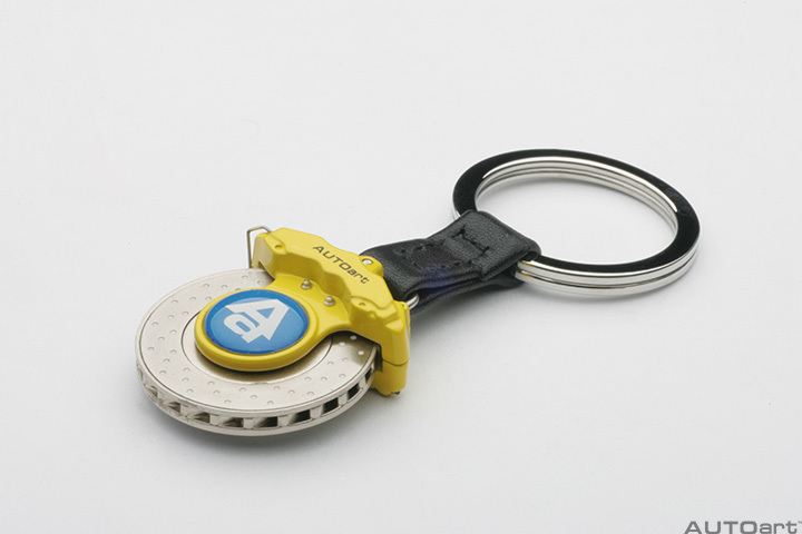 40092 BRAKE DISC KEYCHAIN (6-POTS CALIPER/YELLOW)