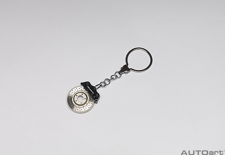 RACING BRAKE DISC KEYCHAIN (W/OMEGA SHAPE KEYRING)