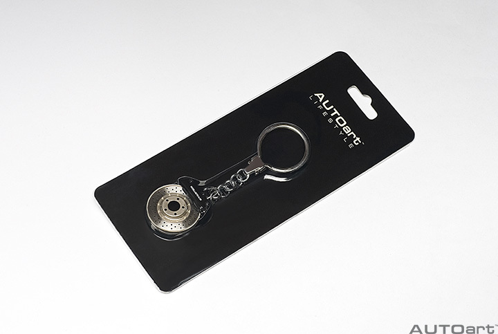 RACING BRAKE DISC KEYCHAIN (W/OMEGA SHAPE KEYRING)